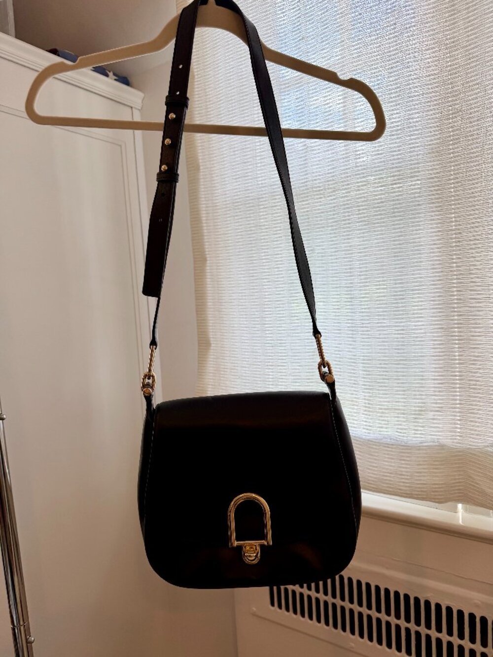 Michael Kors Delfina Saddle Bag, Black